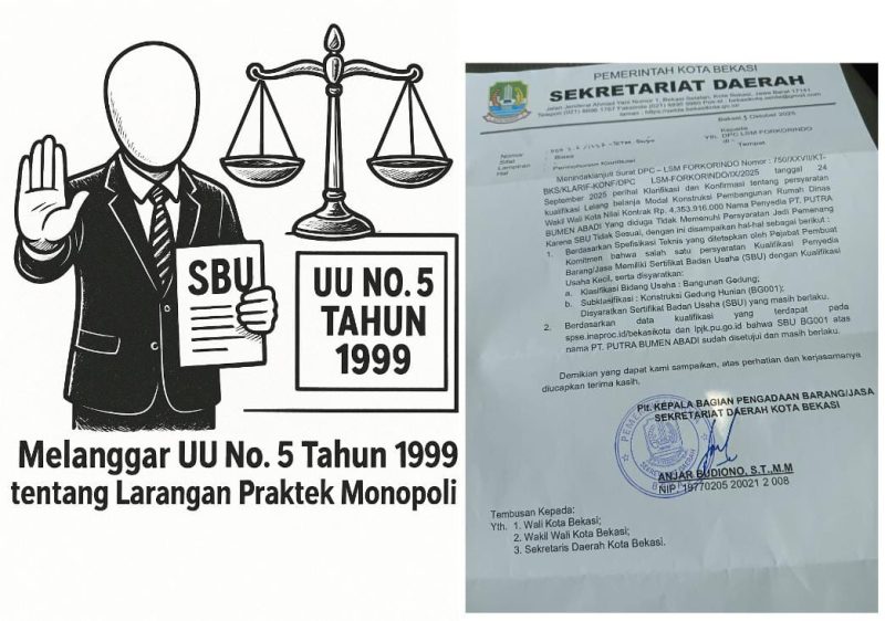 Plt Barjas Kota Bekasi Diduga Tak Pahami UU No. 5 Tahun 1999 Tentang Monopoli dan Larangan Rangkap Jabatan